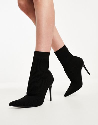 Miraval - Stivali a calza in maglia nera con tacco - Public Desire - Modalova