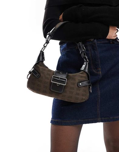 Borsa da spalla con monogramma e fibbia - Pull & Bear - Modalova