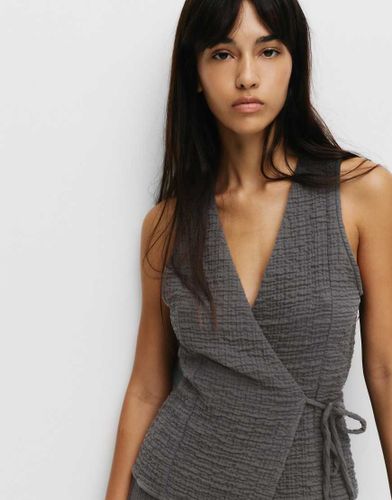 Débardeur cache-caur effet froissé - chiné - Pull & bear - Modalova