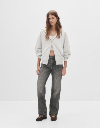 Jean droit à taille mi-haute - foncé - Pull & bear - Modalova