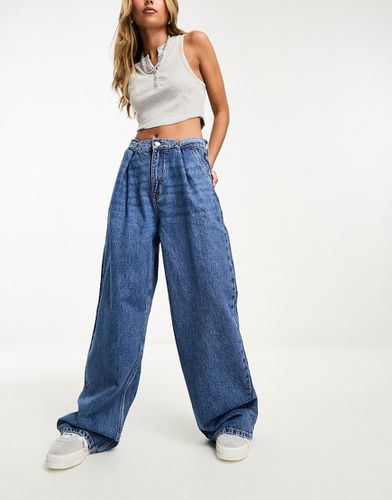 Jeans a fondo ampio medio in coordinato - Pull & Bear - Modalova