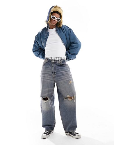 Jeans skater stile cargo slavato con strappi - Pull & Bear - Modalova