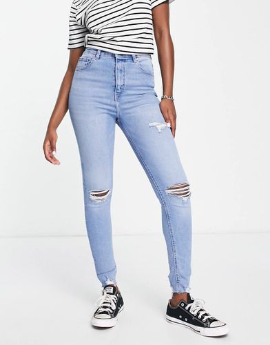 Jeans skinny a coste azzurri - Pull & Bear - Modalova