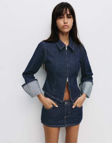 Jupe-short en jean - foncé - Pull & bear - Modalova