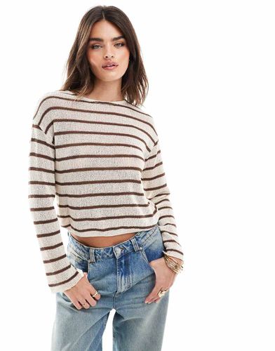 Maglione a righe in maglia sottile - Pull & Bear - Modalova