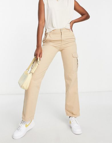 Pantaloni cargo dritti beige - Pull & Bear - Modalova