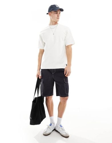 T-shirt sporco in ottoman - Pull & Bear - Modalova