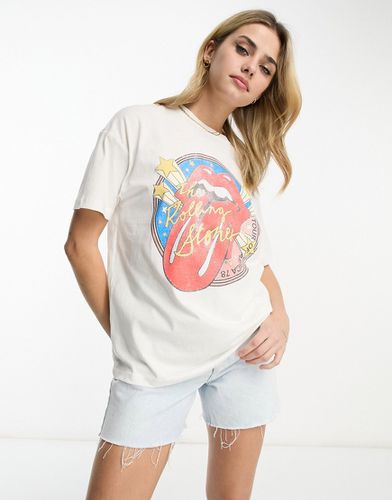 T-shirt bianca di Rolling Stones - Pull & Bear - Modalova