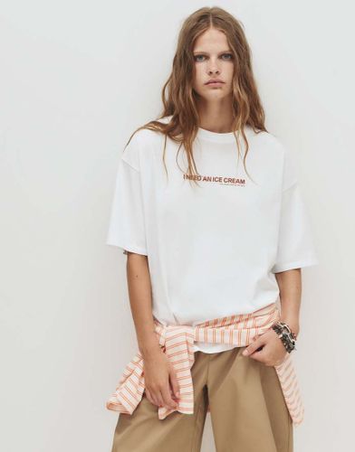 T-shirt oversize à imprimé glace - cassé - Pull & bear - Modalova