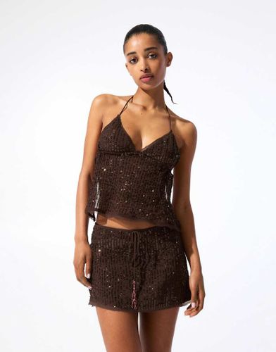 Top dos nu à sequins - Pull & bear - Modalova