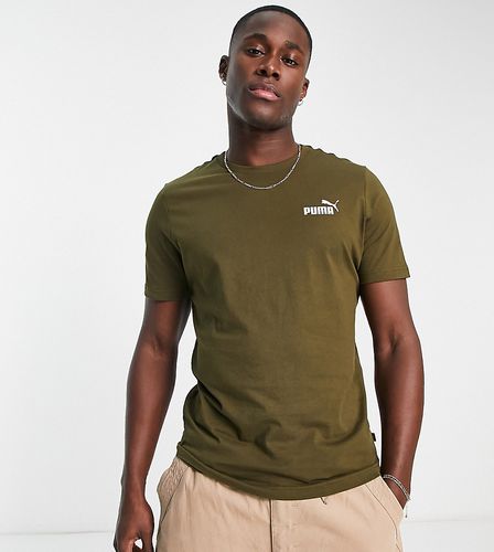 Essentials - T-shirt kaki con piccolo logo - Puma - Modalova