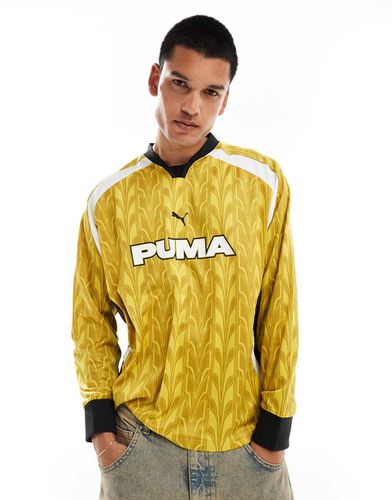 Maglia da calcio gialla a maniche lunghe - Puma - Modalova