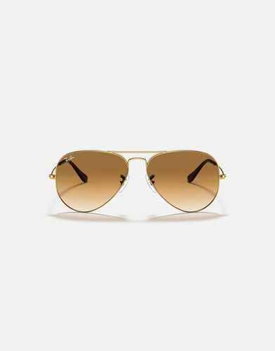 Occhiali da sole stile pilota con lenti marrone sfumato - Ray-Ban - Modalova