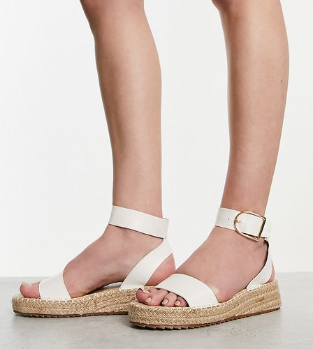 Alice - Espadrilles a pianta larga bianche con suola flatform - Raid Wide Fit - Modalova