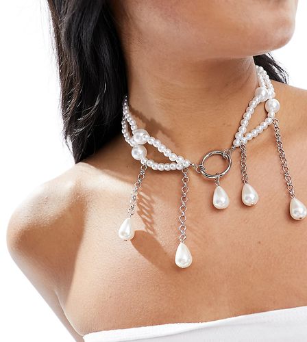 Collana con perle pendenti dal design romantico - Reclaimed Vintage - Modalova