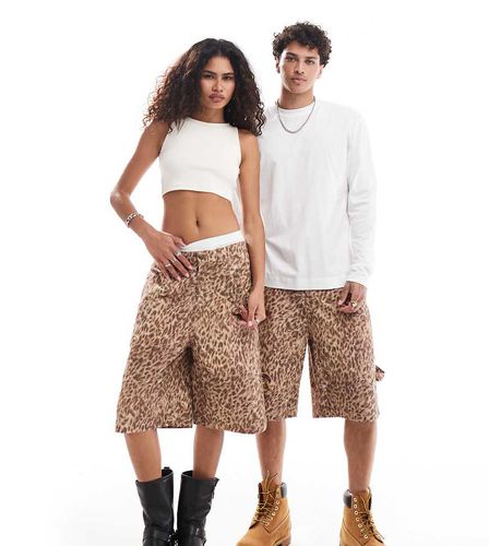 Jorts unisex leopardati stile western taglio lungo - Reclaimed Vintage - Modalova