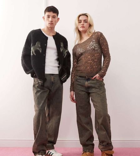 Jean unisexe coupe bouffante - Marron délavé - Reclaimed Vintage - Modalova