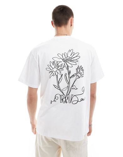 T-shirt oversize bianca con grafica a fiori - Reclaimed Vintage - Modalova