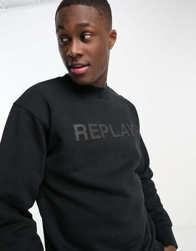 Replay - Felpa nera con logo-Black - Replay - Modalova