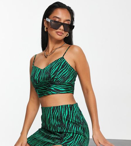 Brassière con stampa animalier in coordinato - River Island Petite - Modalova