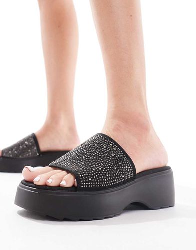 Sabot neri decorati con suola flatform - River Island - Modalova