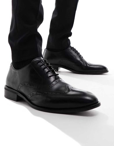 Scarpe brogue stringate nere - River Island - Modalova