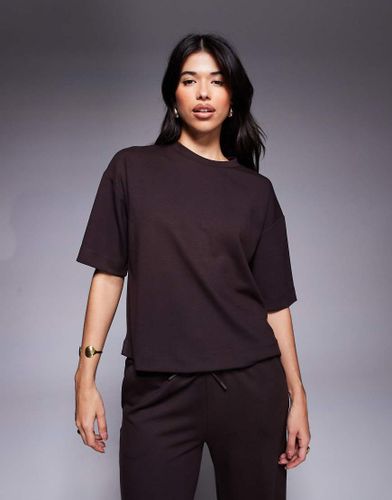 T-shirt d'ensemble épuré coupe carrée - foncé - River Island - Modalova