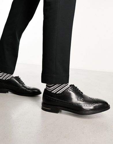 Oliver - Scarpe brogue in pelle nera - WALK LONDON - Modalova