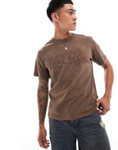 Toby - T-shirt squadrata slavato con applicazione grafica - Weekday - Modalova