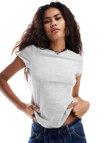 Milly - T-shirt slim super soffice mélange - Weekday - Modalova