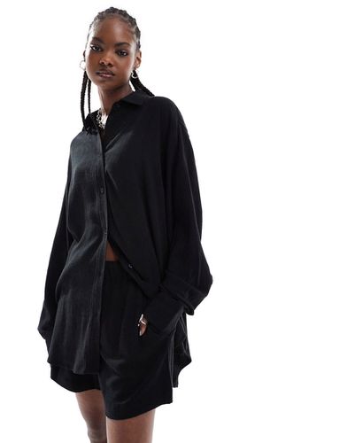 Perfect - Camicia nera in misto lino in coordinato - Weekday - Modalova