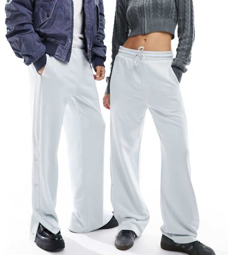 Raheem - Joggers unisex con bottoni a pressione laterali grigio - In esclusiva per ASOS - Weekday - Modalova