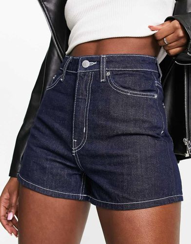 Rowe - Mom shorts di jeans a vita alta lavaggio rinse - Weekday - Modalova