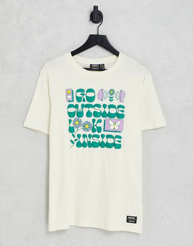 T-shirt color pietra con stampa - WESC - Modalova