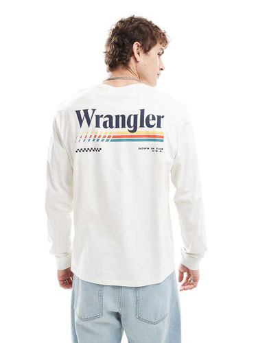 Maglietta a maniche lunghe taglio comodo sporco con stampa del logo sul retro - Wrangler - Modalova