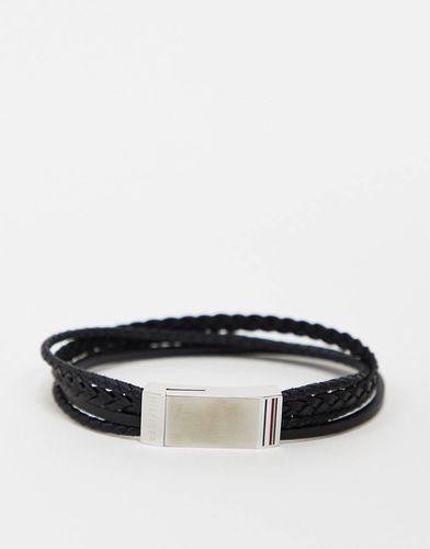 Bracciale avvolgente a doppio giro in pelle nera 2790264S - Tommy Hilfiger - Modalova