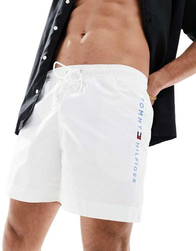 Original - Pantaloncini da bagno medi bianchi con coulisse - Tommy Hilfiger - Modalova