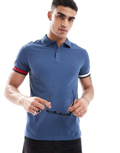 Polo slim fit medio con logo sul giromanica - Tommy Hilfiger - Modalova