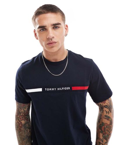 T-shirt con bandiera lineare - Tommy Hilfiger - Modalova