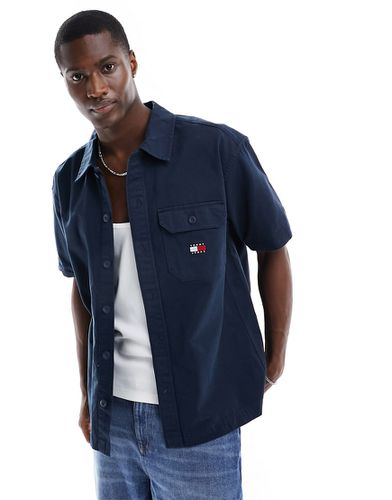 Essential - Camicia giacca a maniche corte tinta unita - Tommy Jeans - Modalova