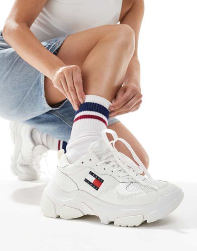 Sneakers bianche con suola spessa e bandiera - Tommy Jeans - Modalova