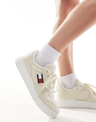 Sneakers stile basket beige rétro in tessuto - Tommy Jeans - Modalova