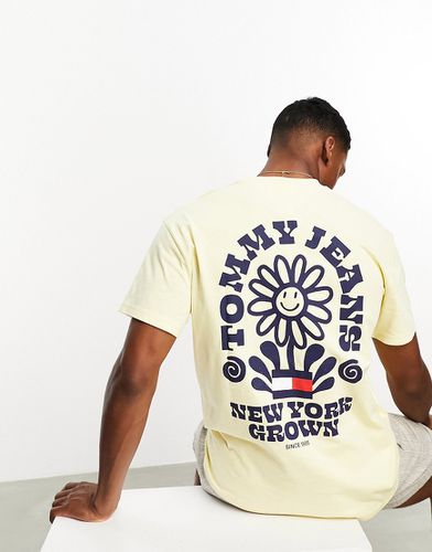 T-shirt gialla con stampa - Tommy Jeans - Modalova