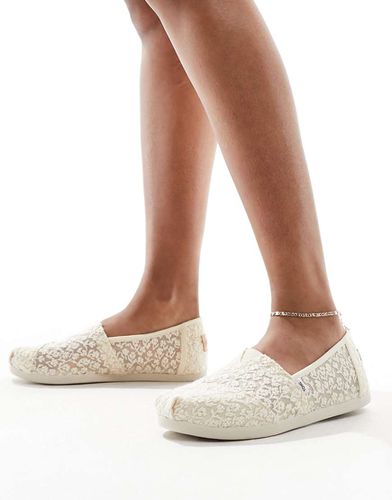 Alpargata - Espadrilles crema in pizzo - Toms - Modalova