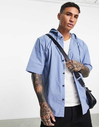 Camicia oversize a maniche corte con cappuccio - Topman - Modalova