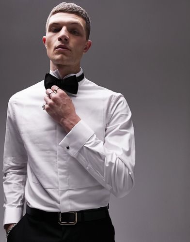 Camicia premium elegante a maniche corte con colletto diplomatico, colore - Topman - Modalova
