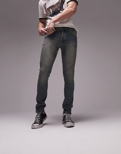 Jeans skinny elasticizzati lavaggio verdastro - Topman - Modalova