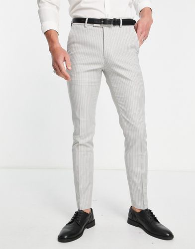 Pantaloni da abito bianchi a righe - Topman - Modalova