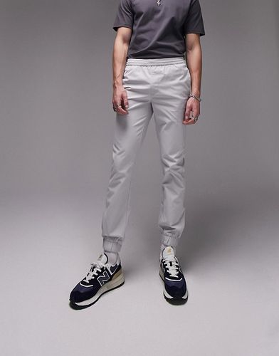 Pantaloni skinny con vita elasticizzata grigi - Topman - Modalova