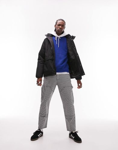 Topman - Parka corto tecnico nero - Topman - Modalova